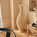 Vase "Ton" Pflanzenfaser, Beige, H.90 cm Beige
