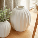 Kugelvase "Amia" Keramik, Weiß, H.44,5 cm Weiß