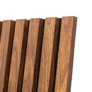 Dekoratives Wandpaneel mit Holzlamellen "Colva" Nussbaum-Effekt, schwarzer Hintergrund, 240x60 cm Nussbaum-Effekt / Schwarzer Hintergrund