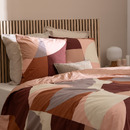 Set mit 4 dekorativen Holz-Lamellenpaneelen Colva Helle Eiche Optik, schwarzer Hintergrund, 60x60 cm Hell-Eichen-Effekt/Schwarzer Hintergrund