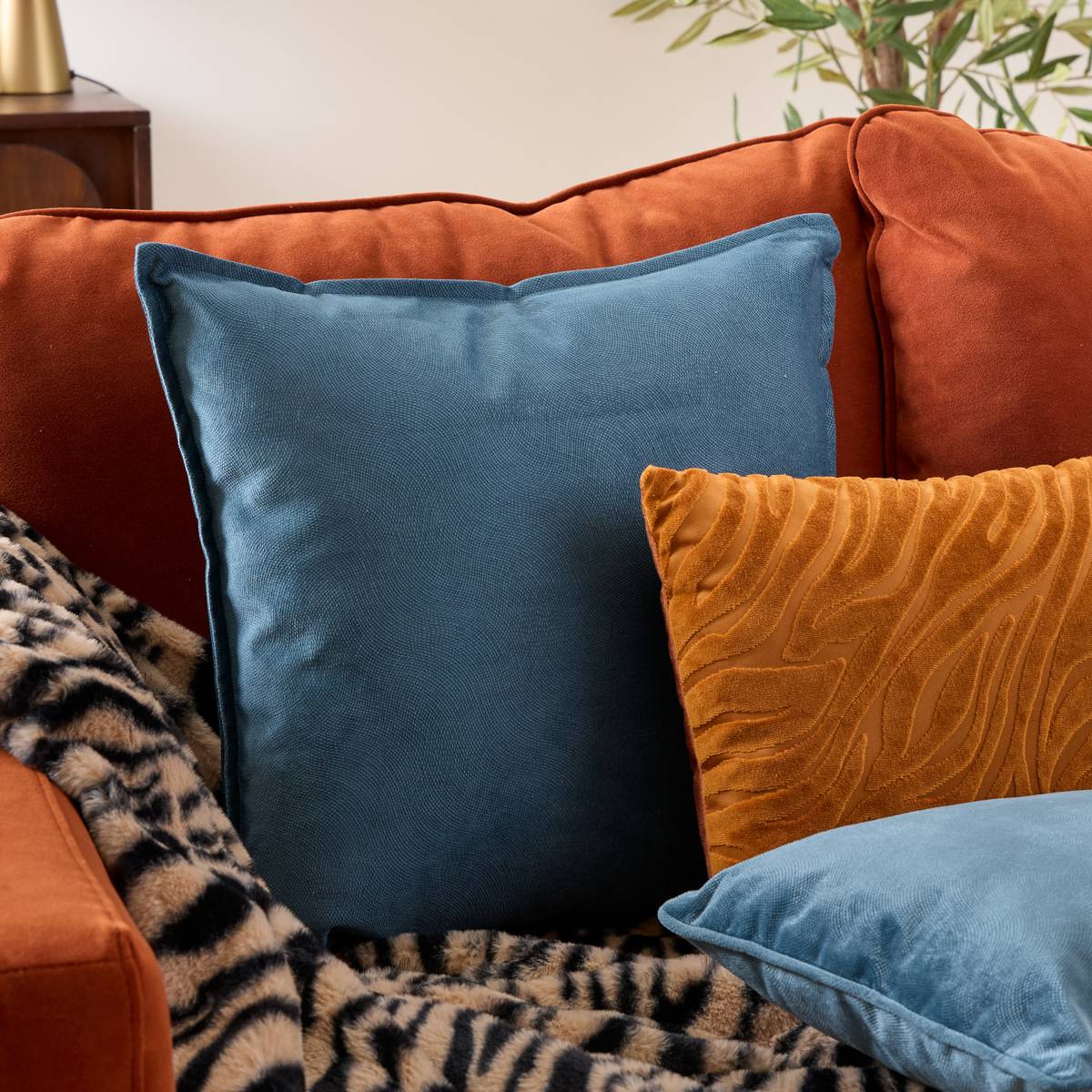 Cushion "Lilou" Aegean Blue, 45x45 cm Aegean blue