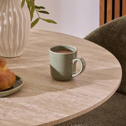 Mug  "unknown land" earthenware, 420 ml, green
