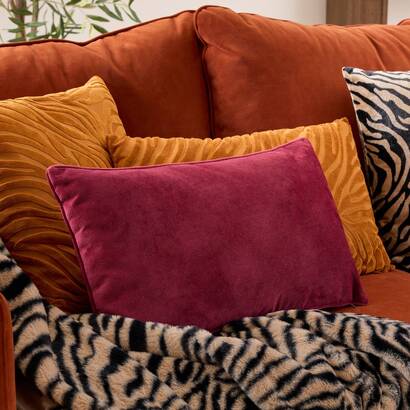 Cushion "lilou" garnet red, 50x30 cm