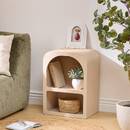 Bedside Table "Soleya" Medium Beige, 40x30 cm Beige