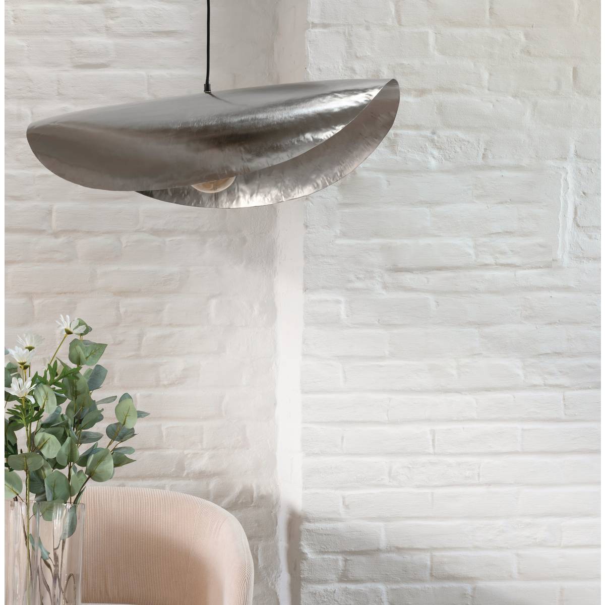 Pendant Light "Arlo" Silver, H.128 cm Silver