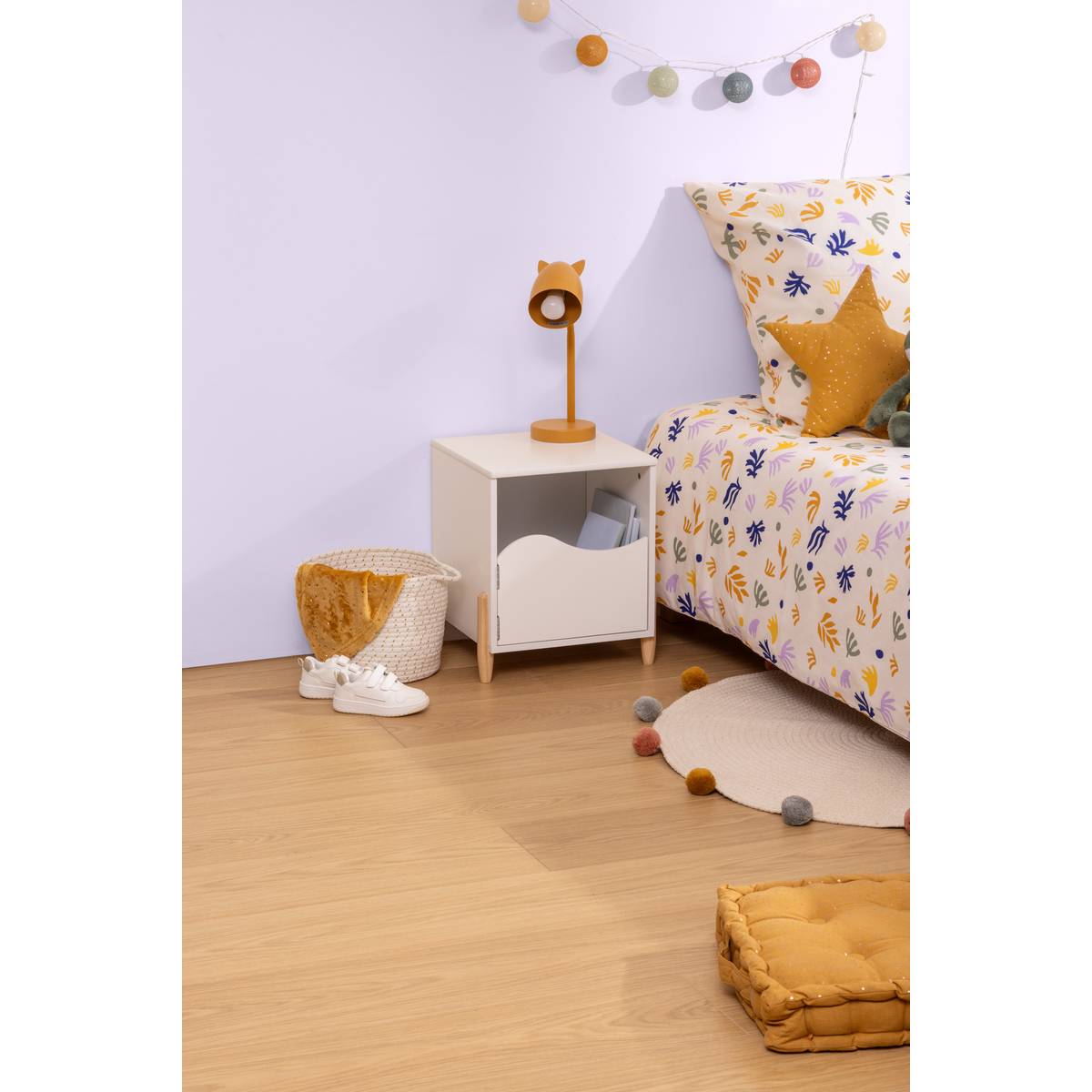 Children's Nightstand "Gentleness" White, 35.5x40 cm White