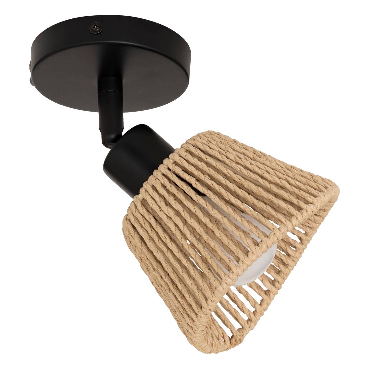 Wall/Ceiling Light "Myha" Beige, 10x10 cm Black / White