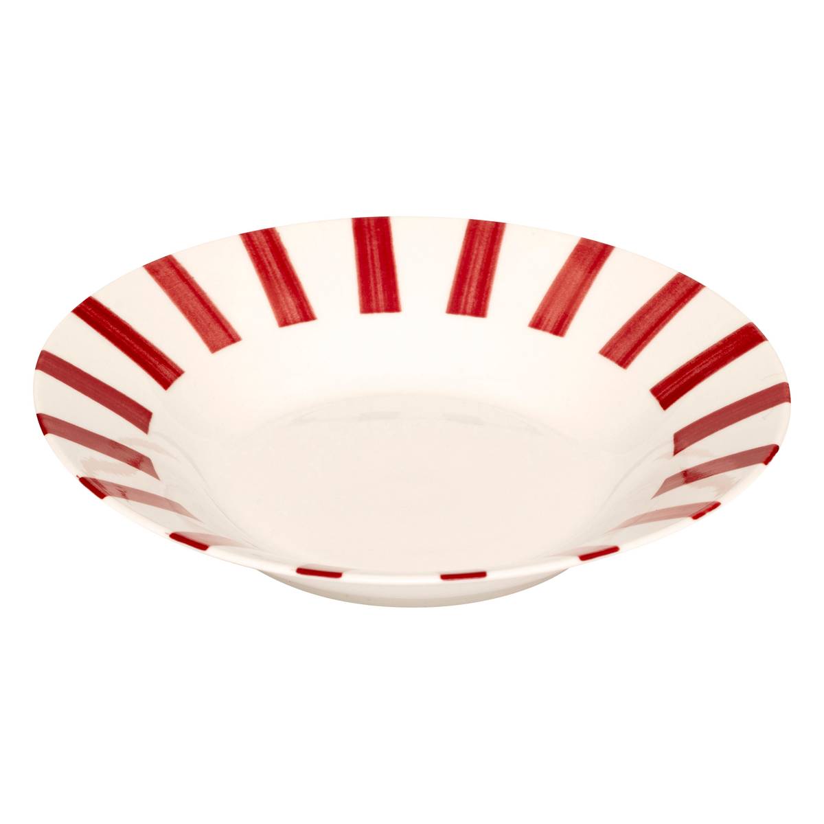 Set of 6 deep plates "Cheri" Porcelain, D.20.2 cm, Red Red