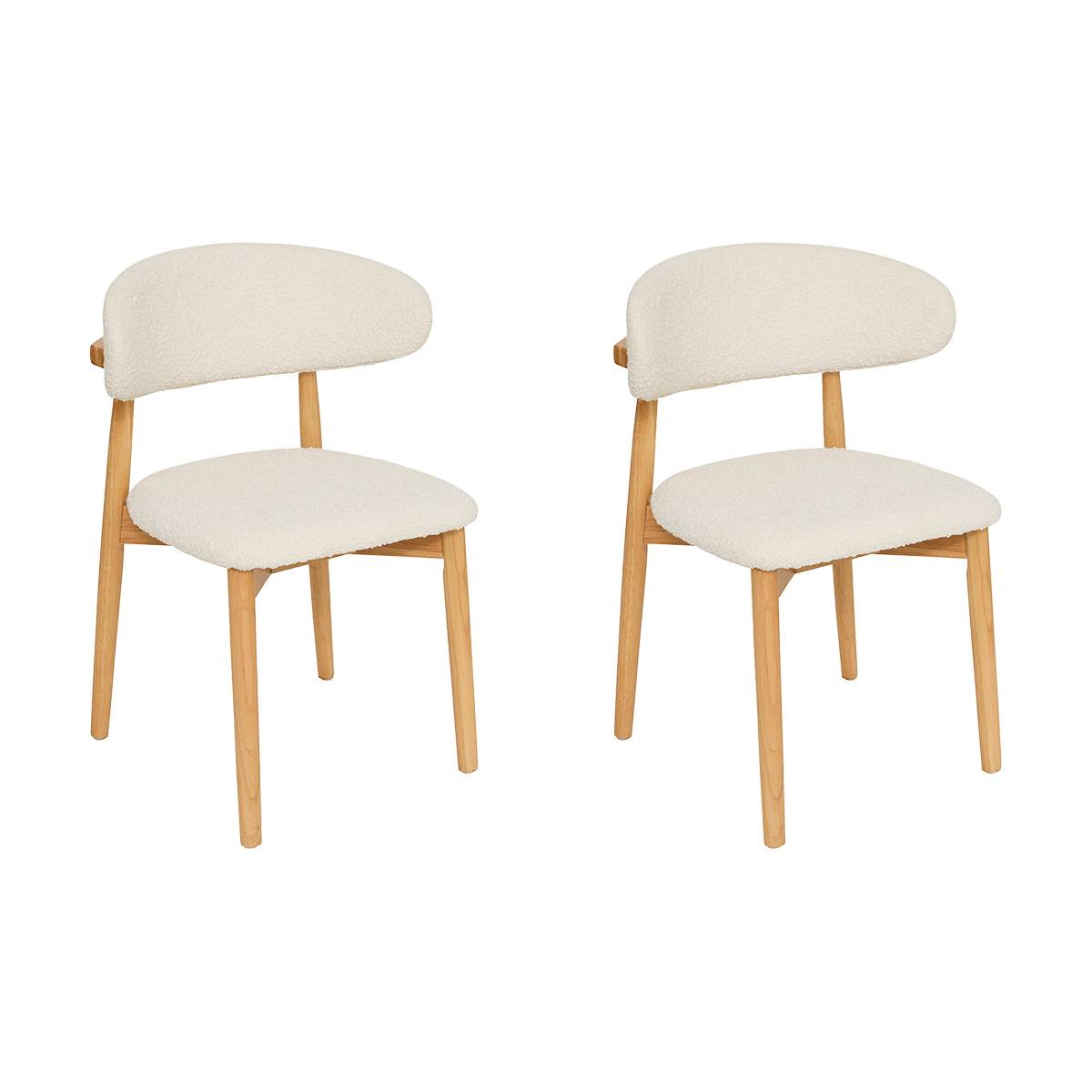 Set of 2 "Sari" chairs White White