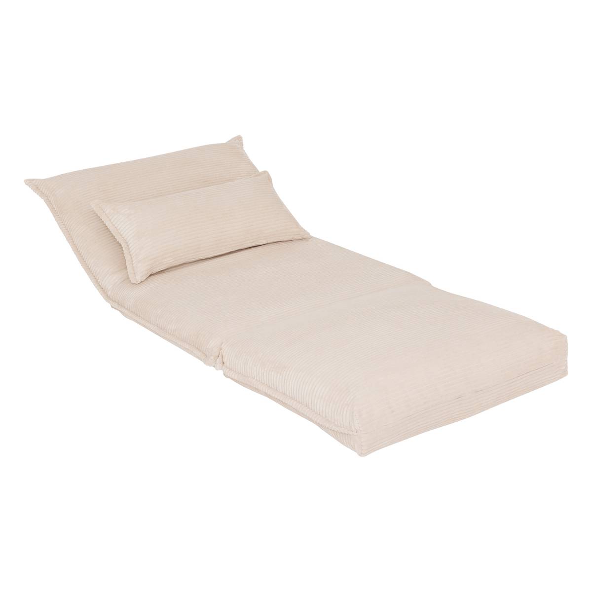 Sleeper Chair "Elois" Ivory, L.85 cm Ivory