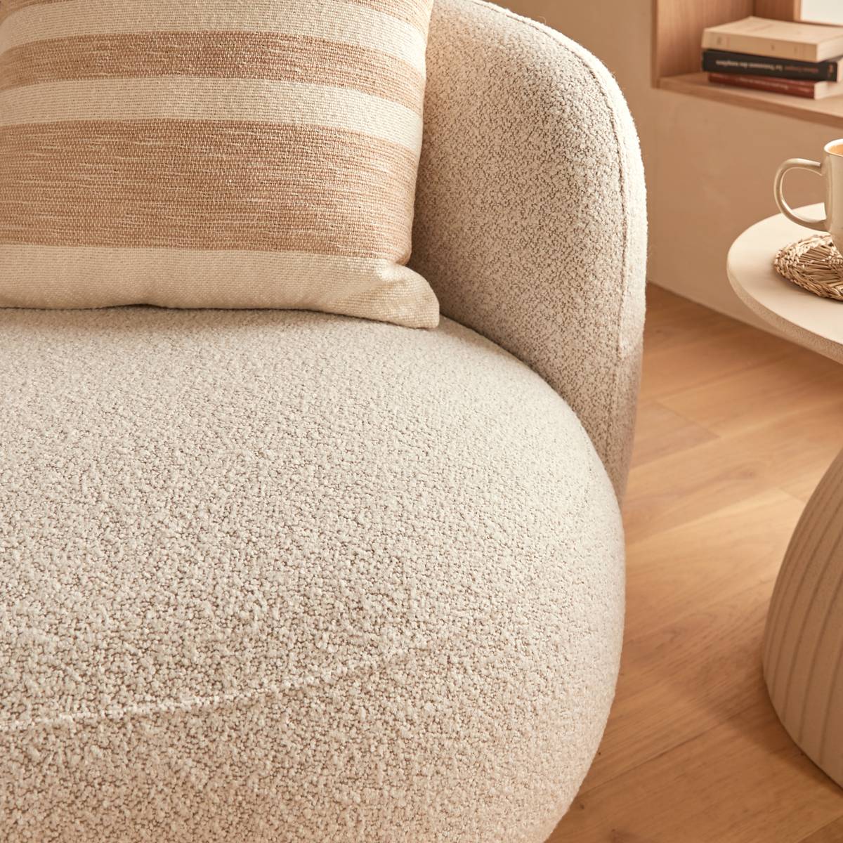 Fixed Sofa "Nesky" 2 seats, 192x99 cm, White White