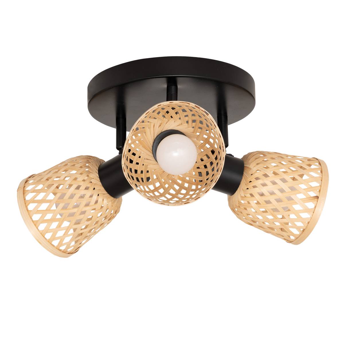 Ceiling Light "Lio" Beige, 25x21 cm Black / White