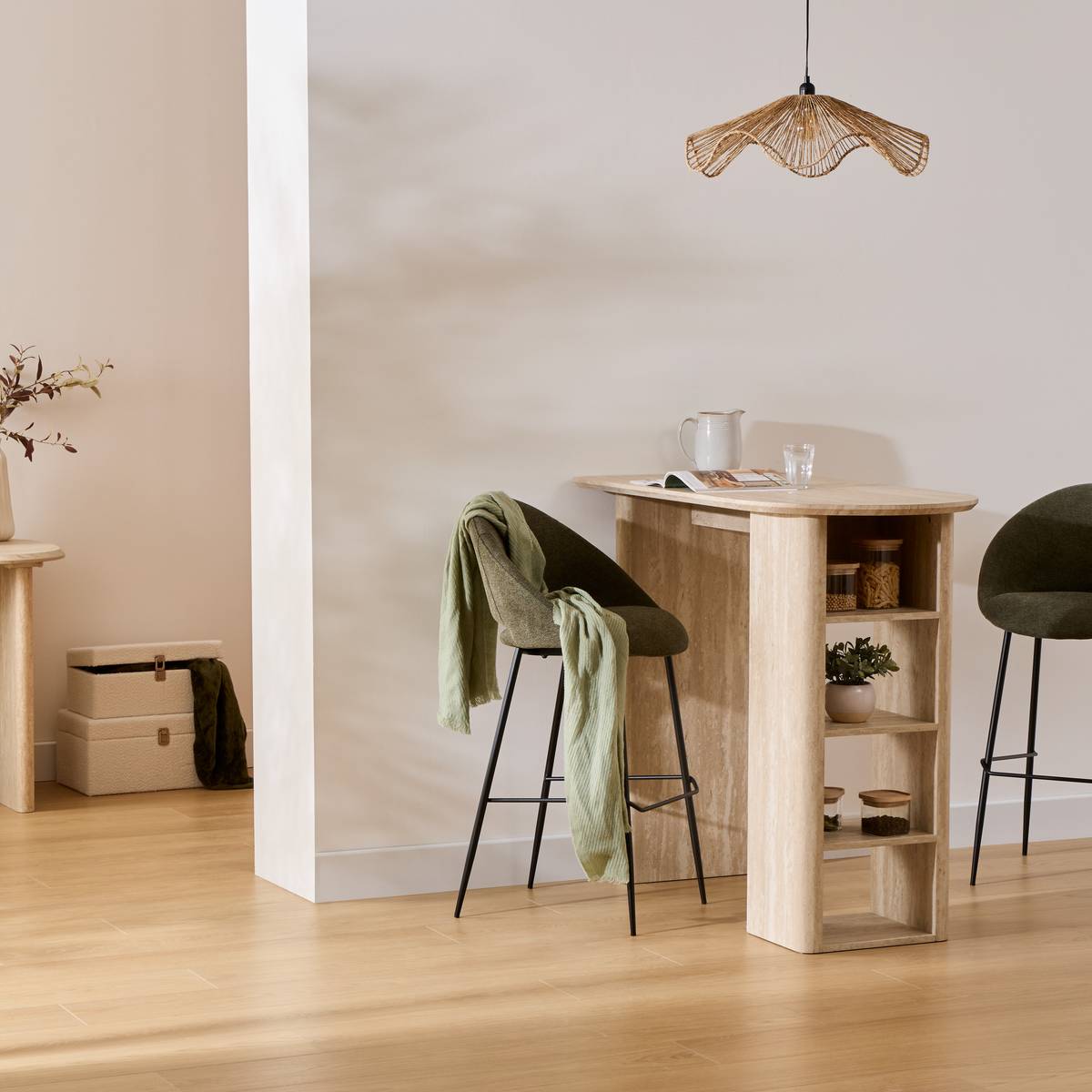 Bar Table "Anaya" Beige, 120x60 cm Beige
