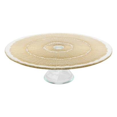 Cake stand "celeste" glass, d.33 cm, gold