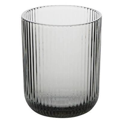 Set of 6 low tumblers "ema" glass, grey