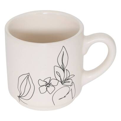 4-mug rack "face" ceramic, 120 ml