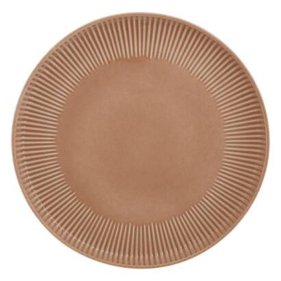 Set of 6 dinner plates "chloe" stoneware (ceramic), d.26.8 cm, moccha