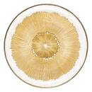 Set of 6 dessert plates "Celeste" Glass, D.21 cm, Gold Gold