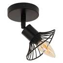 Wall/Ceiling Light "Adelia" Black, 10x10 cm Red