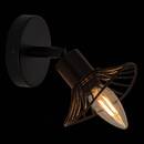 Wall/Ceiling Light "Adelia" Black, 10x10 cm Red