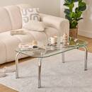 Coffee Table "Hecate" Silver, 110x60 cm Silver