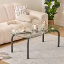Coffee Table "Hecate" Silver, 110x60 cm Silver