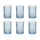 Set of 6 tall tumblers Ema Glass, Blue Blue