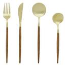 24-piece cutlery set "Ida" Stainless steel, Brown Brown