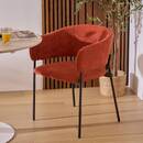 Set of 2 "Solea" Armchairs Red Amber