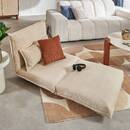 Sleeper Chair "Elois" Ivory, L.85 cm Ivory