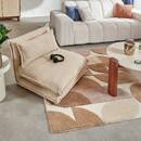 Sleeper Chair "Elois" Ivory, L.85 cm Ivory