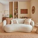 Fixed Sofa "Nesky" 2 seats, 192x99 cm, White White