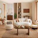 Fixed Sofa "Nesky" 2 seats, 192x99 cm, White White