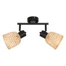 Wall/Ceiling Light "Lio" Beige, 28x17 cm Black