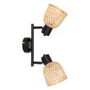 Wall/Ceiling Light "Lio" Beige, 28x17 cm Black