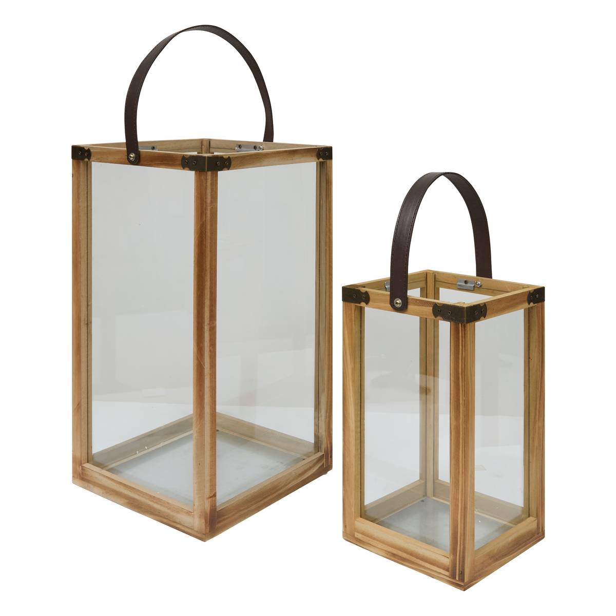 Set of 2 Lanterns "Lony" 26x25 cm Transparent