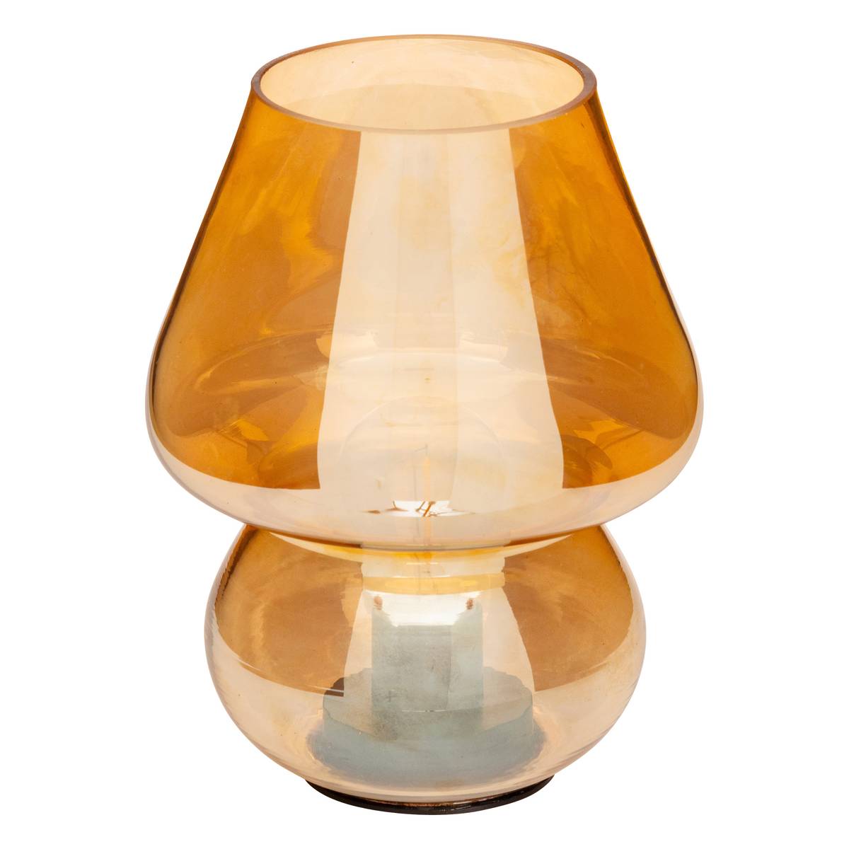 LED Lamp Battery "Cara" H.19 cm Grey