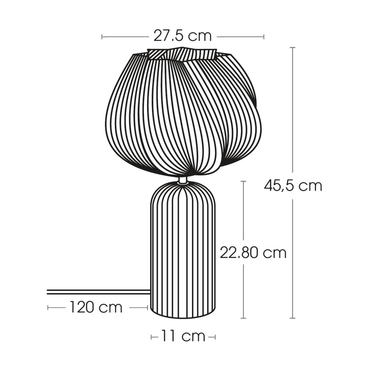 Table Lamp Sector "Phylas" Khaki Green, H.45.5 cm Green