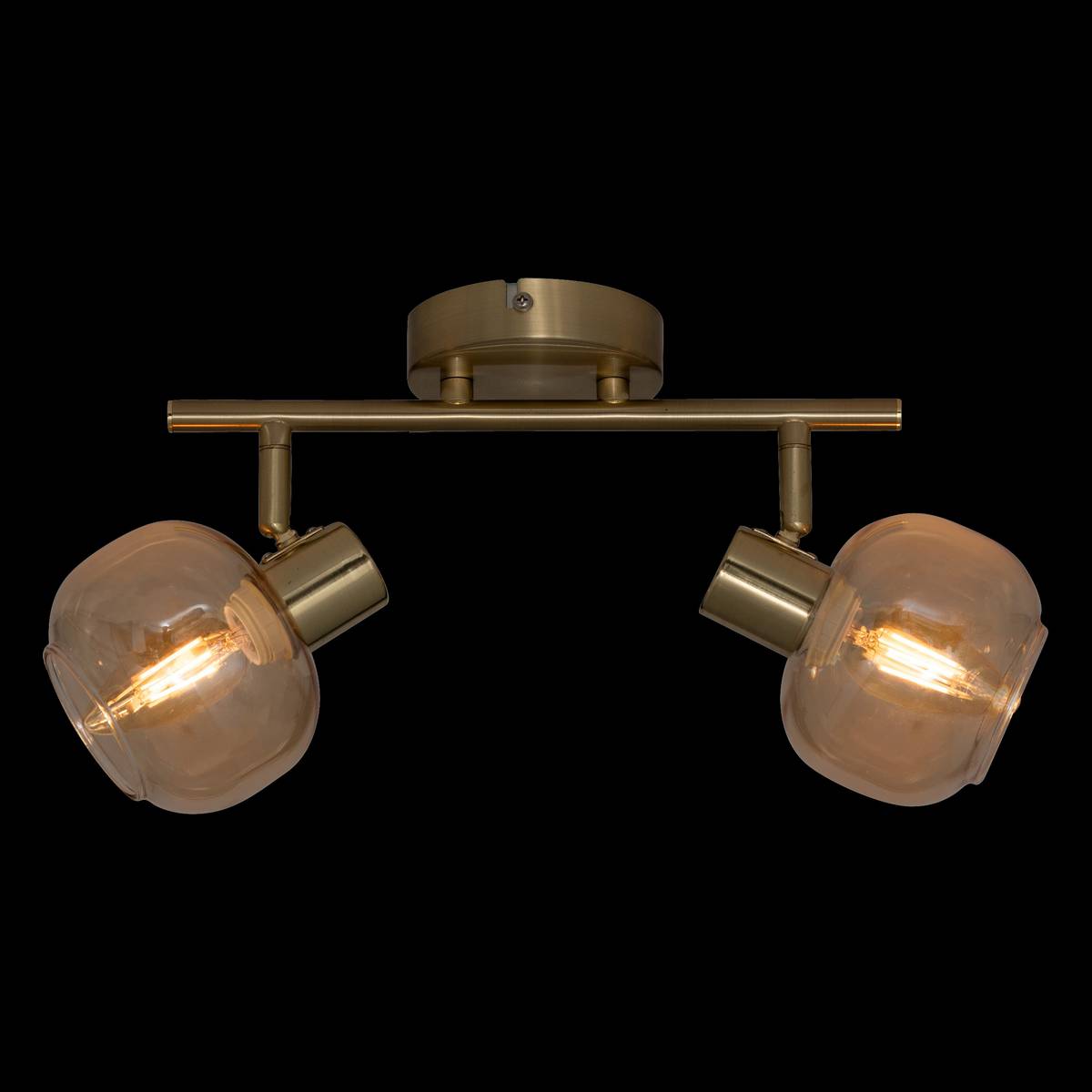 Wall/Ceiling Light "Pilia" Amber, 28x11 cm Red