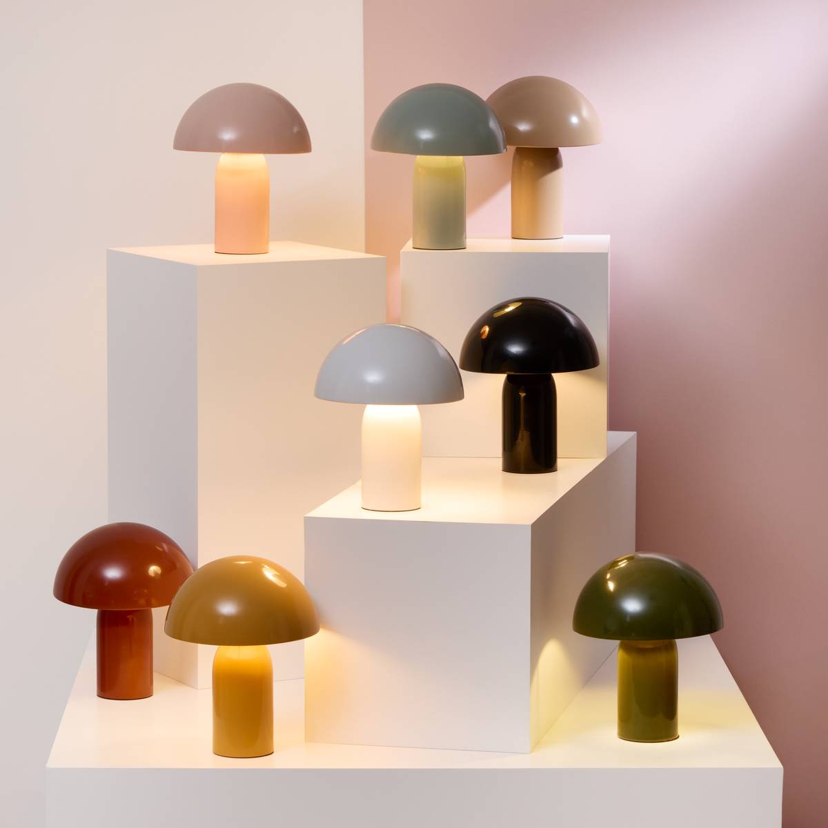 Mushroom lamp "Lito" Beige, H.24.5 cm Beige