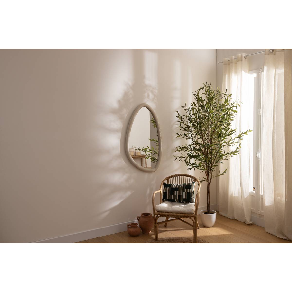 Wall Mirror "Chesni" White, 60x47 cm White