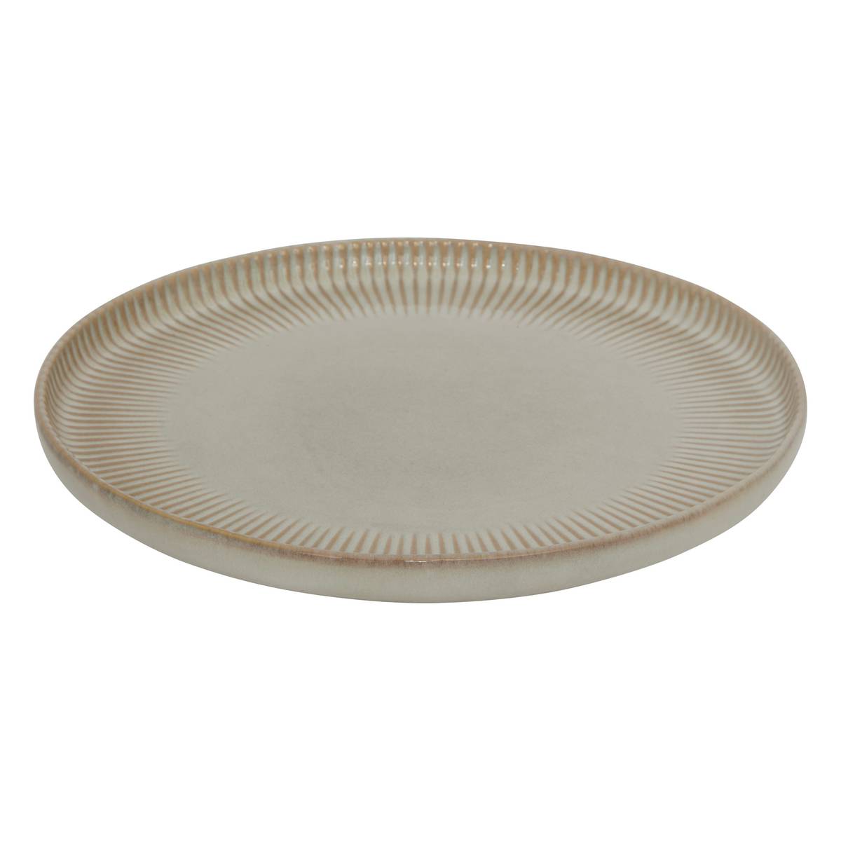 Set of 6 dinner plates "Chloe" Stoneware (ceramic), D.26.8 cm, Beige Beige