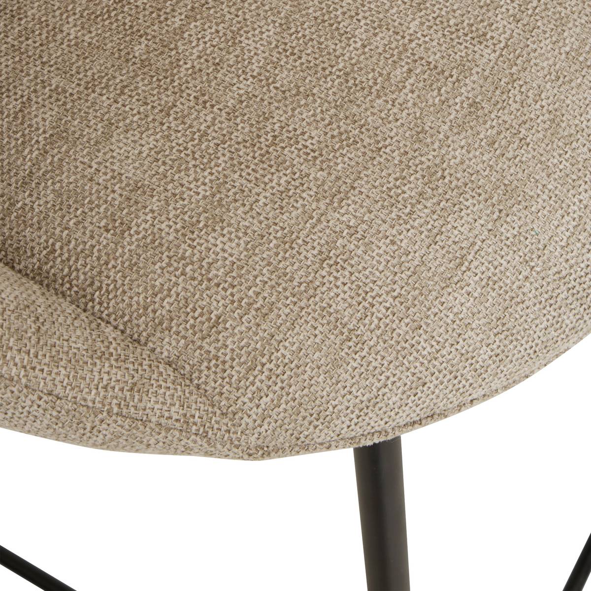 Set of 2 Bar Stools "Amago" Beige, 54x52 cm Beige