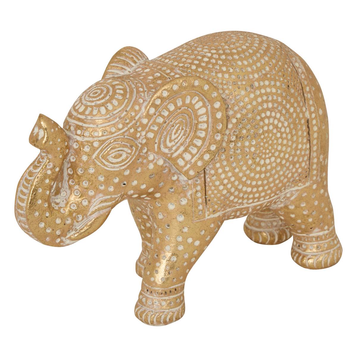 Elephant Statue "Gajah" Gold, 16.5x7 cm Gold