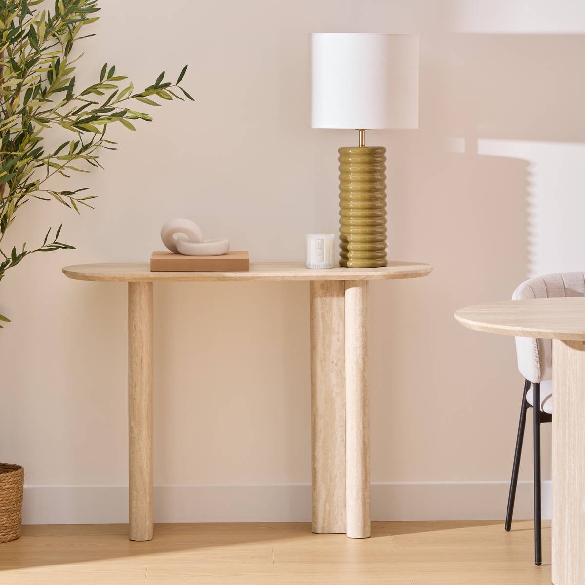 Table Lamp Sector "Vinus" Khaki Green, H.69 cm Green