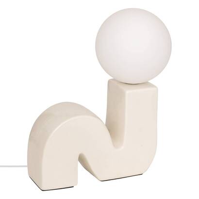 Table lamp sector "sibil" beige, h.33.5 cm