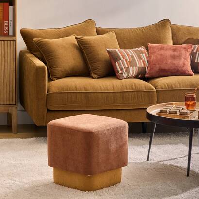 2-in-1 pouf "doki" amber