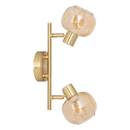 Wall/Ceiling Light "Pilia" Amber, 28x11 cm Red