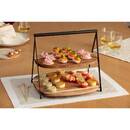 Serving platter "Mina" Steel, H.25 cm, Brown Brown