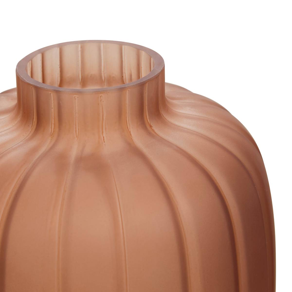 Vase Lidy Atmosphera En Verre - Hauteur 20 Cm, Diamètre 14 Cm - Couleur Ambre